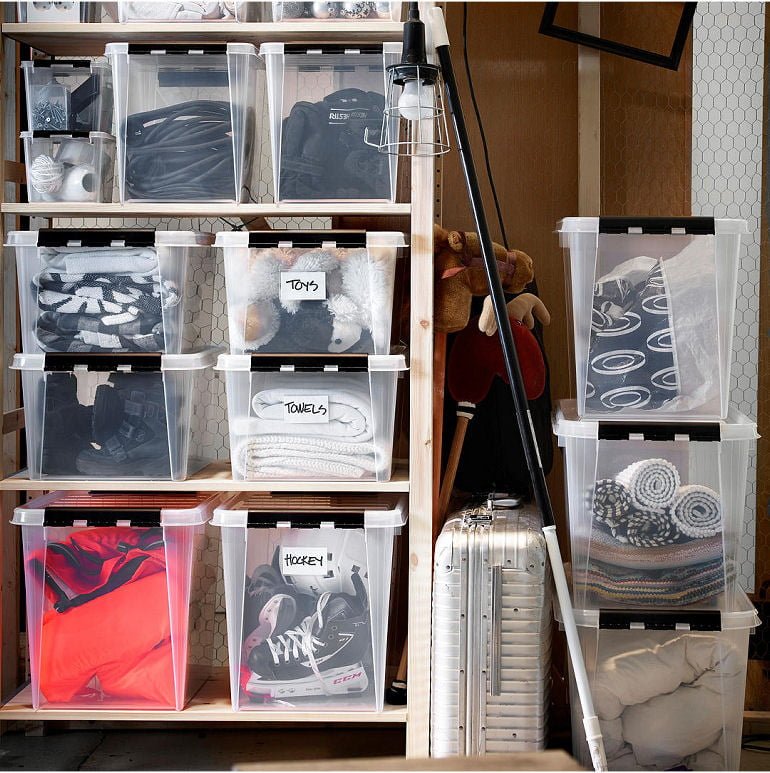 SmartStore plastic storage boxes with lids from John Lewis & Partners