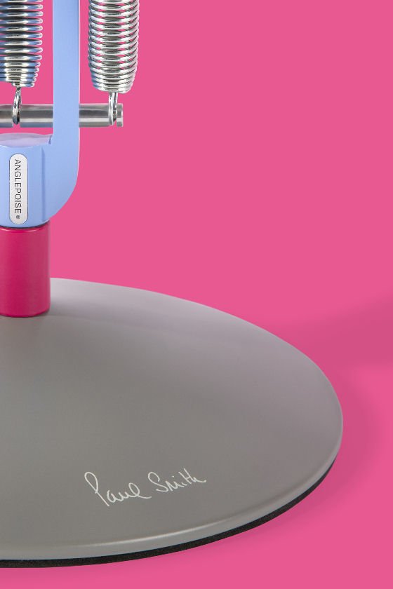 Grey base of Special Edition Type75 Anglepoise Lamp with Paul Smith's signature