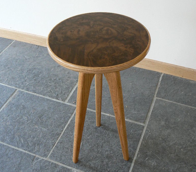Contemporary Burr Walnut Side Table by Kevin Gauld