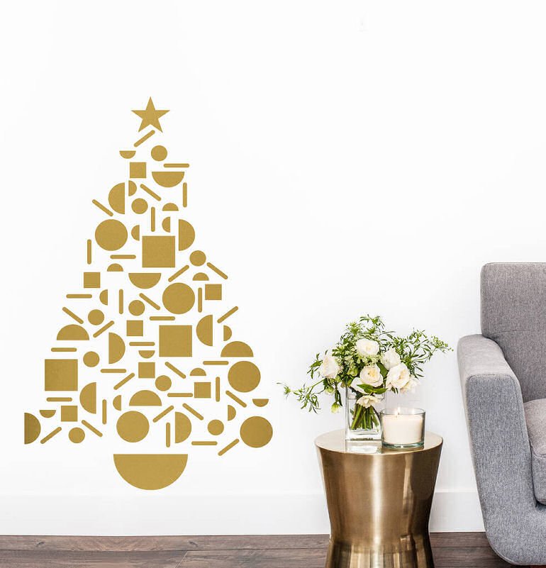 Contemporary Alternative Christmas Trees for Small Spaces • Colourful