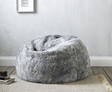 Grey Curly Sheepskin Beanbag from The White Company