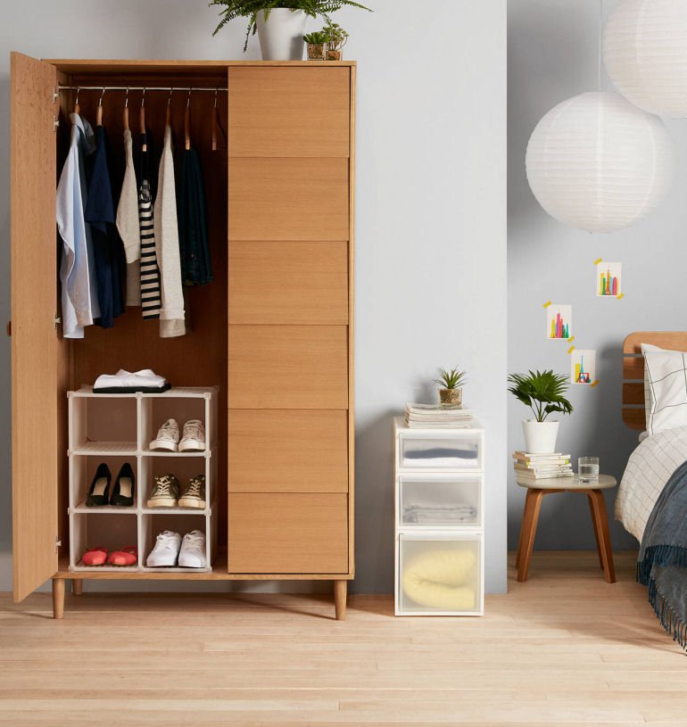 John Lewis stackable plastic storage drawers