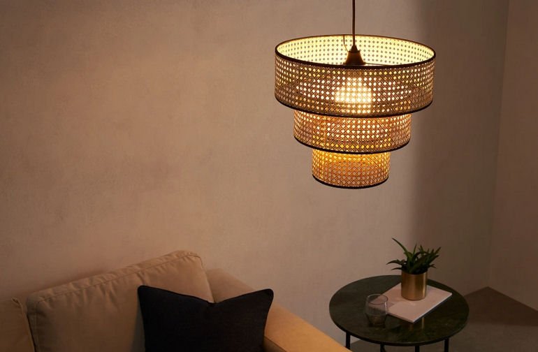 Woven cane lampshade Sagres by MADE