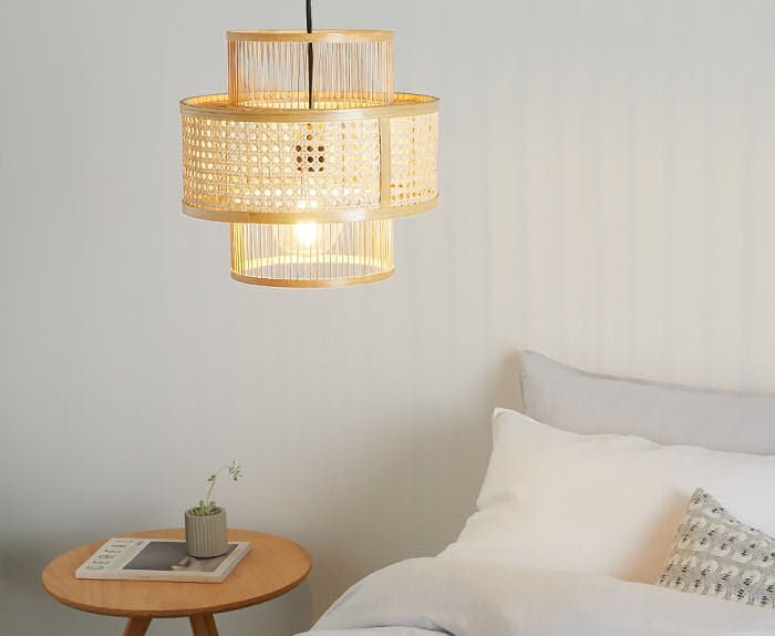 Woven Rattan Lampshades Colourful, Best Lamp Shades Uk