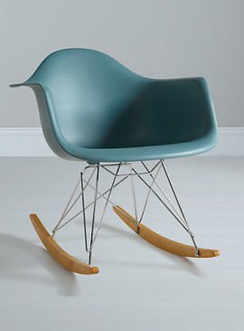 Blue Eames RAR Rocking chair 