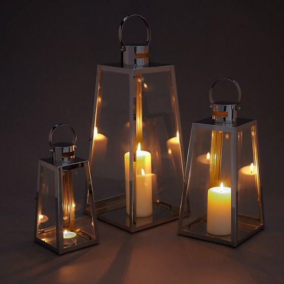 John Lewis Pimlico metal lantern candle holders