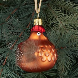 John Lewis Christmas decoration - Highland Hen glass bauble