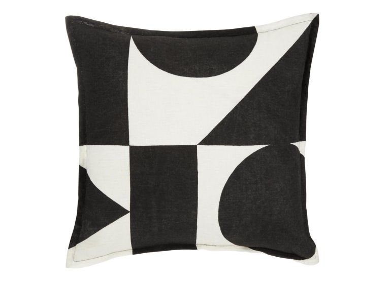 Black and white geometric linen cushion cover by Patternity/John Lewis