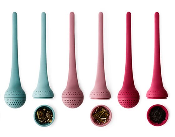 Normann Copenhagen Tea Egg Normann Copenhagen's silicone Tea Eggs in blue, pink and red