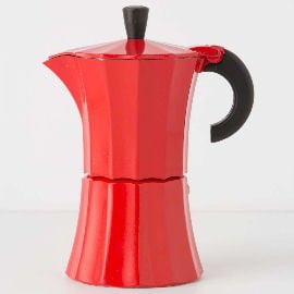 Fresh Start Coffee Maker Bright red enamel coffee maker
