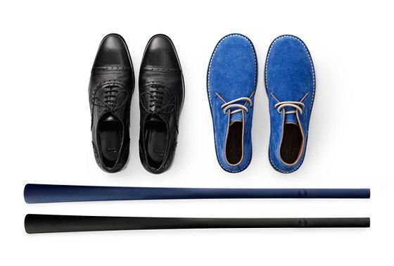 Normann Coepnhagen Shoehorn Normann Coepnhagen Shoehorns in black and purple with black and blue shoes