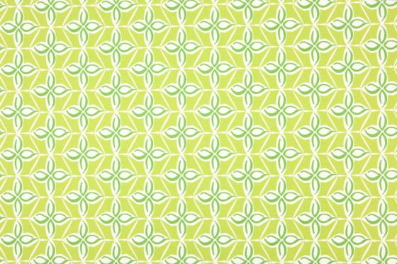 Contemporary textile design - Bud in greens and cream