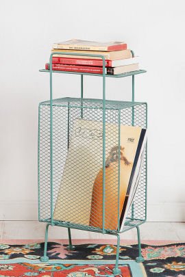 Turquoise Mini Storage Unit Turquoise wire storage shelf from Urban Outfitters