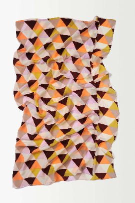Graphic Pyramid Scarf  Multicoloured graphic print scarf