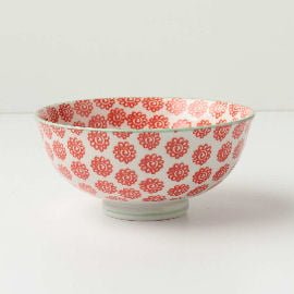 Atom Art Bowl Colourful orange and white bowl