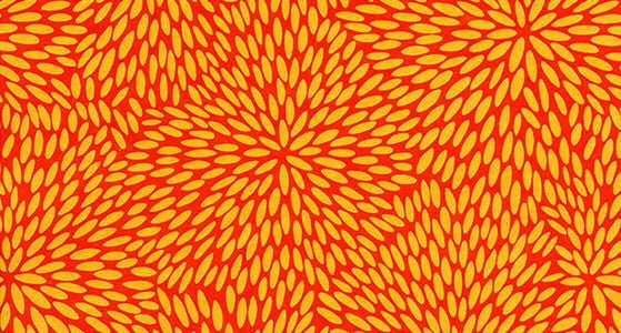 Abstract flowerdesign in orange