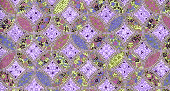 Lilac and mauve geometric design