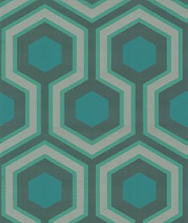 Hix Hexagons wallpaper Blue and green hexagon patterned wallpaper