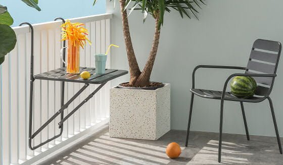 Tyce outdoors hanging and folding bistro table for small spaces