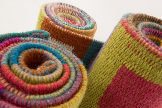 Angie Parker colourful woollen handwoven rugs Angie Parker colourful woollen handwoven rugs, detail