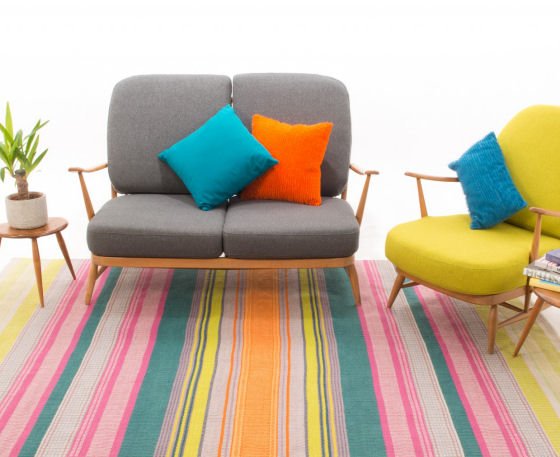 Angie Parker's limited edition handwoven eco rug for indoor and outdoor use