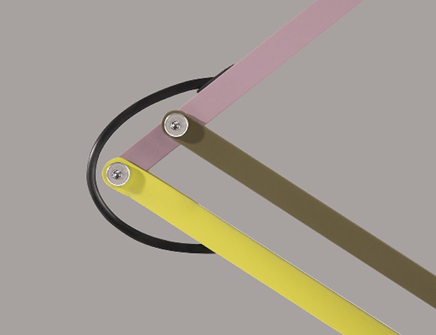 Coloured section of Anglepoise lamp by Paul Smith