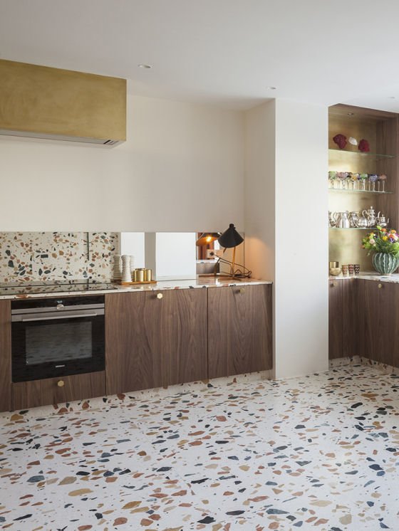 Marmoreal terrazzo kitchen floor