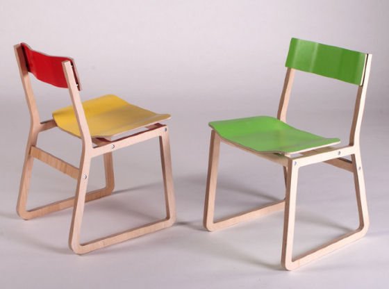 Dobbie Chairs Colourful Formica chairs