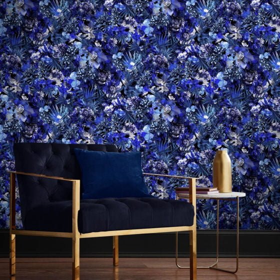Contemporary floral wallpaper interiors trend • Colourful Beautiful