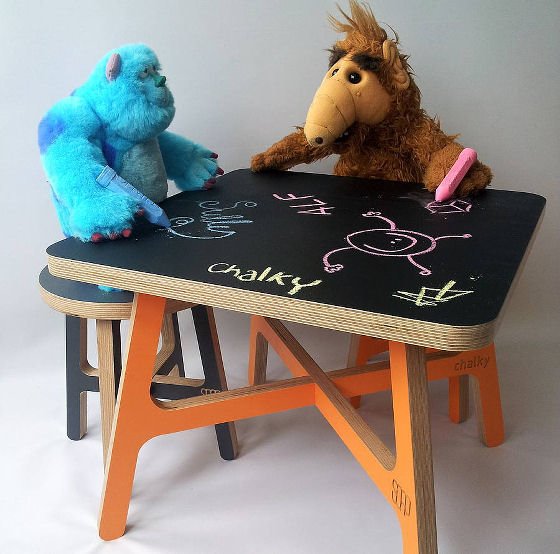 Chalkboard table and friends