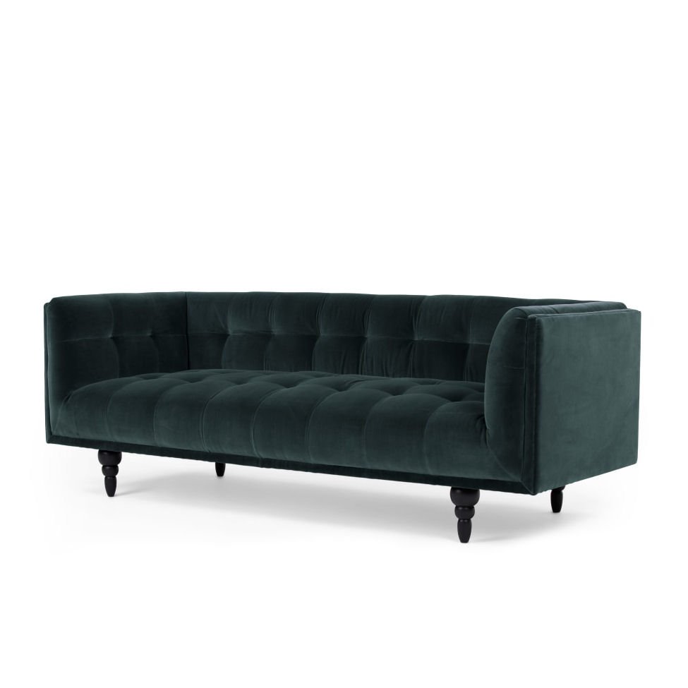 MADE Connor 3 seater contemporary velvet sofa