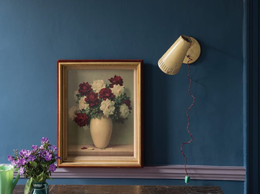 Farrow and Ball Stiffkey blue wall