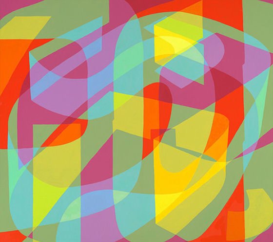 Colourful contemporary art print