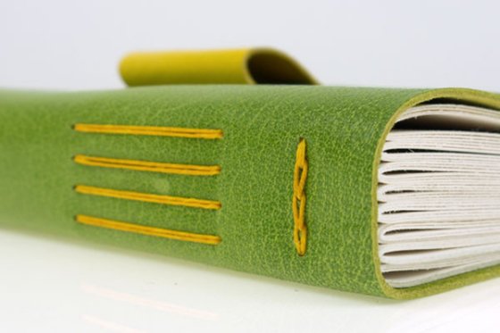 Green Journal Sketchbook spine detail