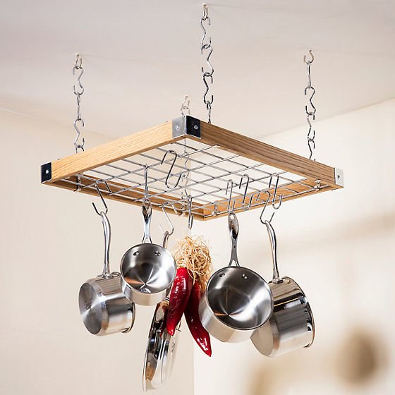 Storage solution for small spaces - Hahn Square Ceiling Rack for kitchen storage