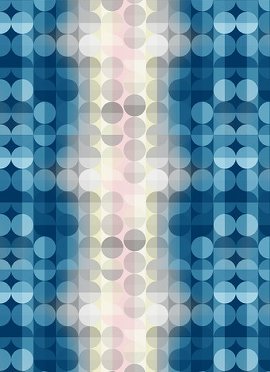 Blue and grey cotton twill fabric for interiors by Claire Gaudion