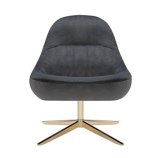 Mary grey velvet chair John Lewis Mary grey velvet chair with metallic pedestal