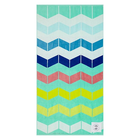 Turquoise blue and yellow Sunnylife Lluka Beach Towel