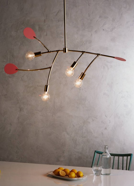 Lacquered Mobiliesque Chandelier