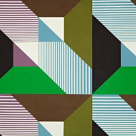 Lucienne Day for John Lewis Fabric Forest Green