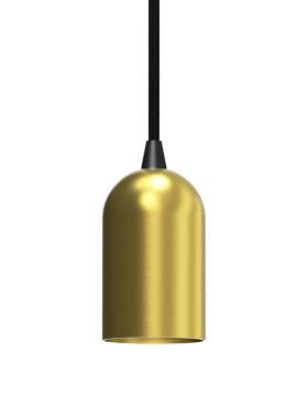Polka Drop Pendant Lamp in brass finish with black flex