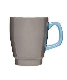 Grey Mug Grey mug with blue handle