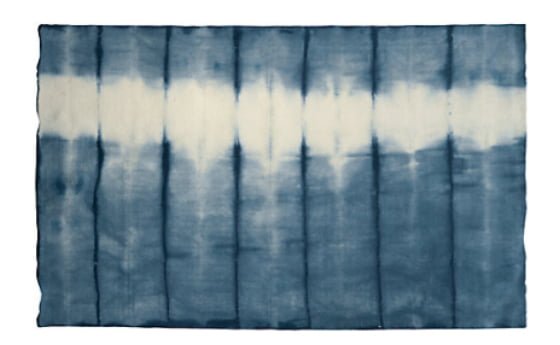 Tye-dye effect indigo coloured rug by Designers Guild