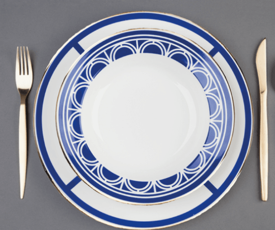 Palladian tableware in blue and white by CUSTHOM