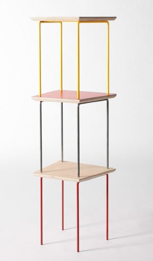 Stack of coloured tables