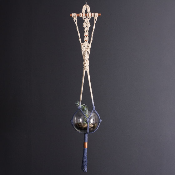 Contemporary macrame plant hanger by Knot Native