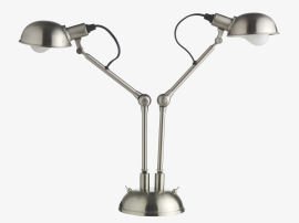 Silver Twin Head Desk Lamp by Habitat