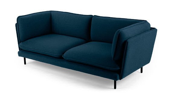 MADE Wes Scandi style blue sofa