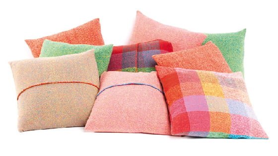 Colourful wool handwoven cushions by Zuzunaga