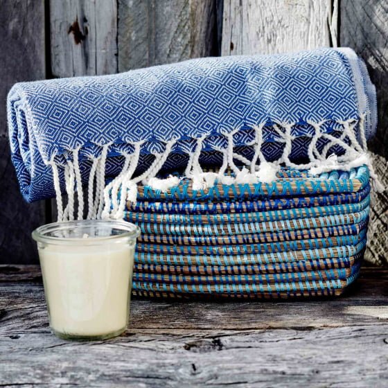 blue-white-cotton-hammam-towel-cesme 560 blue